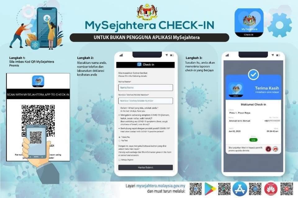 mysejahtera cek in